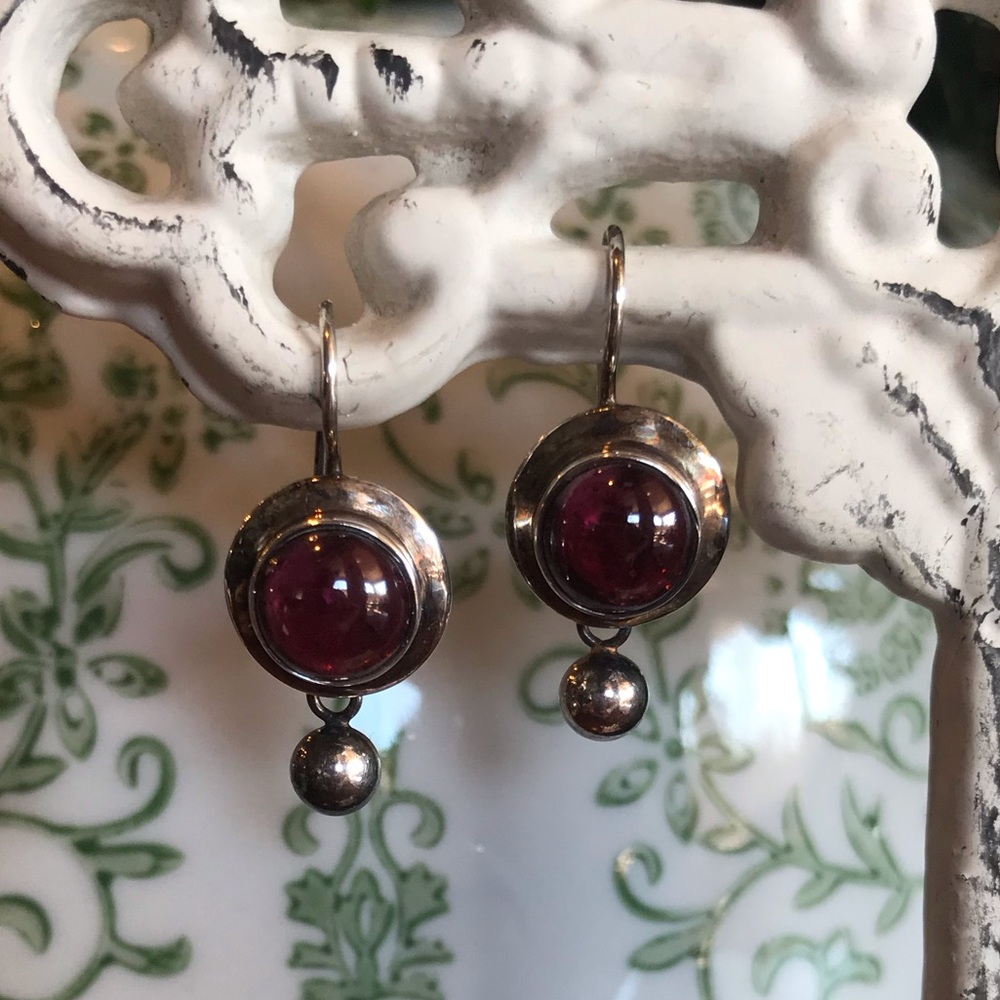 Silpada Garnet Cabochon Earrings